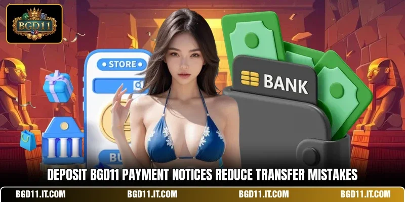Deposit BGD11 payment notices reduce transfer mistakes