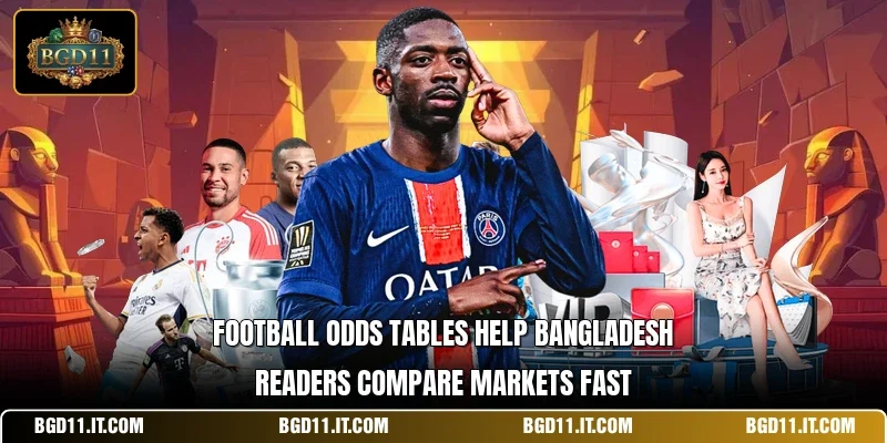 Football odds tables help Bangladesh readers compare markets fast