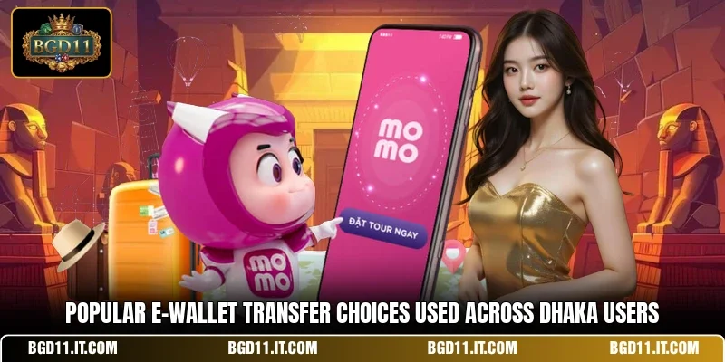 Popular e-wallet transfer choices used across Dhaka users