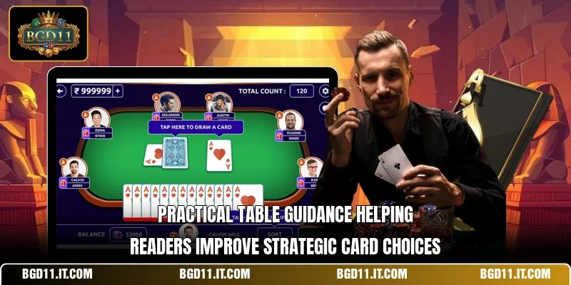 Practical table guidance helping readers improve strategic card choices